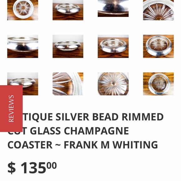 Sterling and Cut Glass Champagne Coasters - Picture 8 of 8